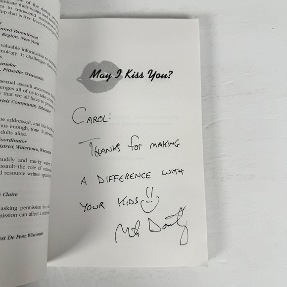 May I Kiss You? Michael J. Domitrz 2003 First Printing Signed Self-Help